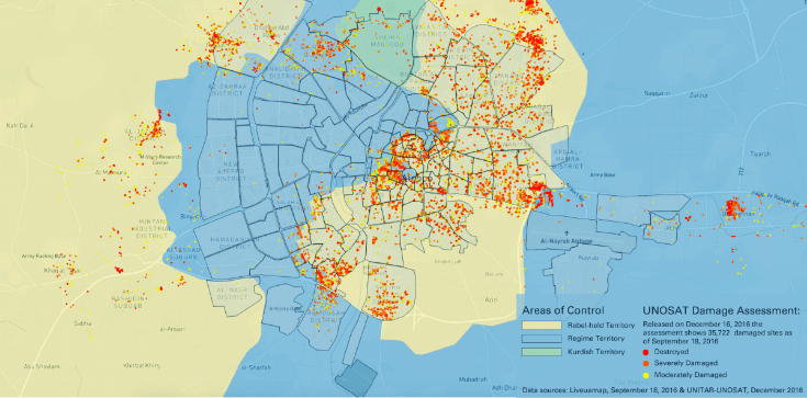 Featured Image by Interactive map monitors urban warfare in Aleppo